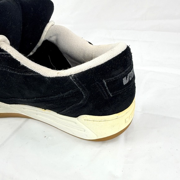 Womens Vtg Y2K Vans Chunky Puffy Skate Shoes Fat Tongue Black Sz 8 Suede Grunge - Picture 4 of 13